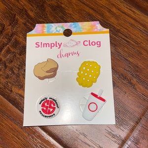 Simply Southern 4-pack croc charms/Jibbitz (Chick-fil-a themed)